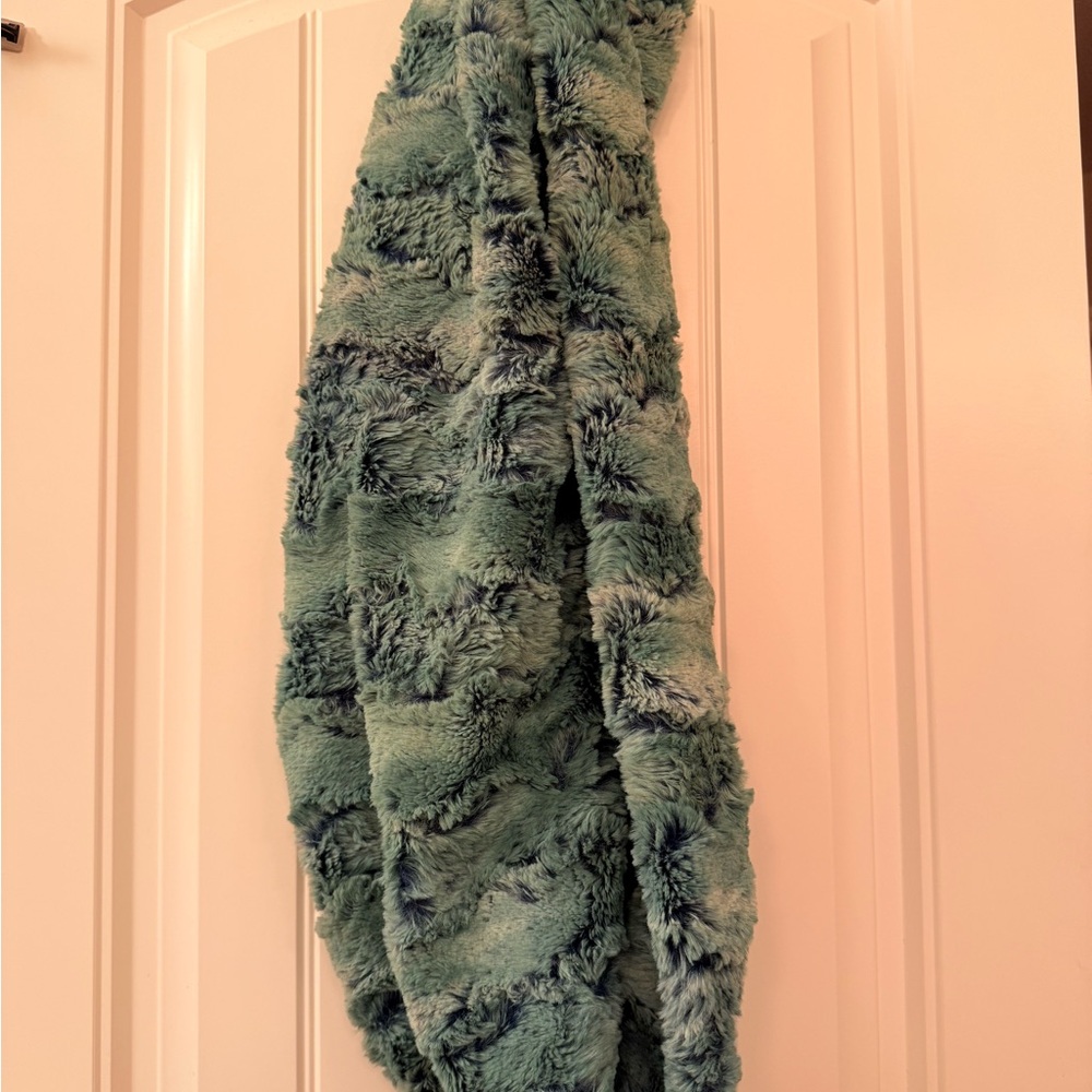 Green Minky Infinity Scarf